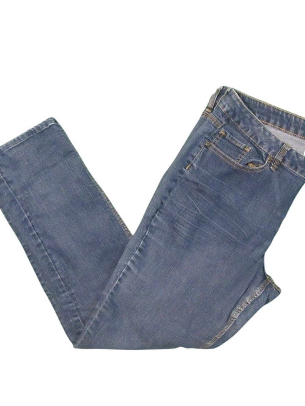 New York & Company Curvy Skinny Jeans Women 16 Medium Wash Denim Blue Stretch